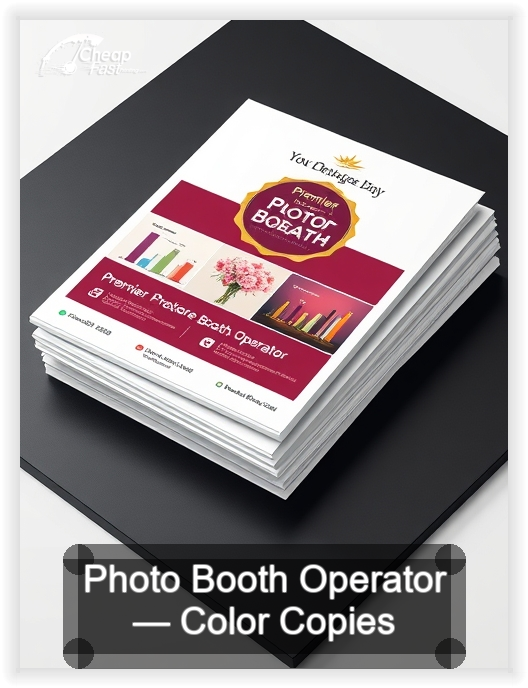 Photo Booth Operator business card design sample
