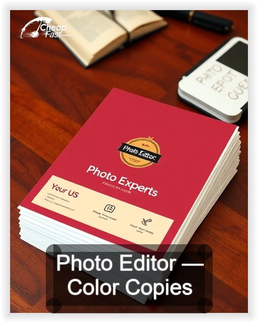 Photo Editor business card design sample