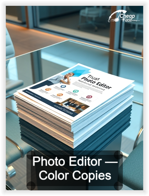 Photo Editor business card design sample