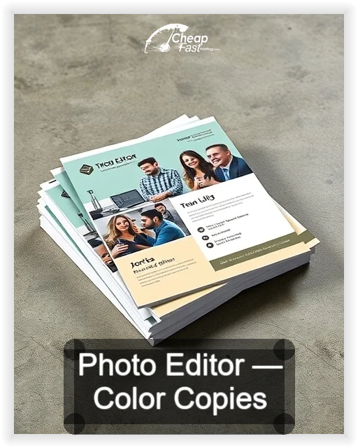 Photo Editor business card design sample