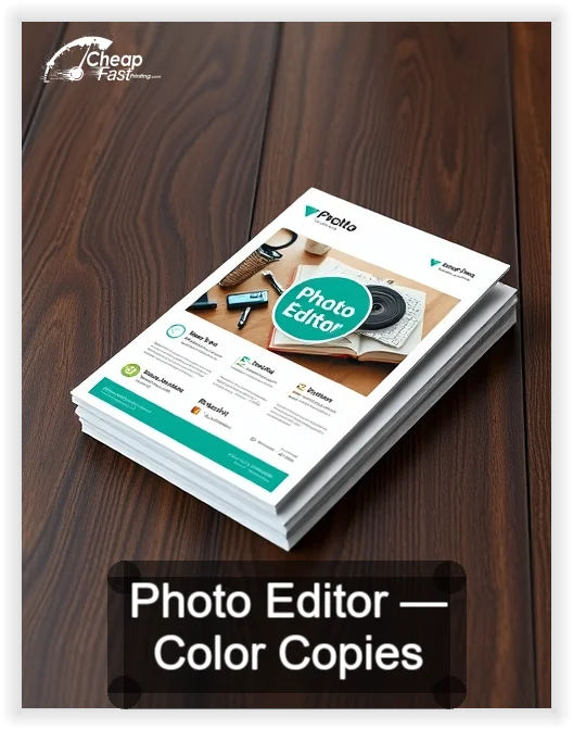 Photo Editor business card design sample