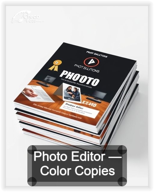 Photo Editor business card design sample