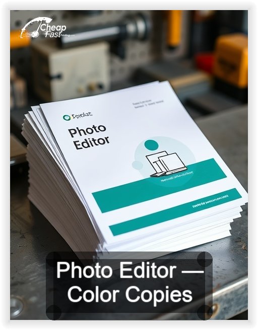 Photo Editor business card design sample