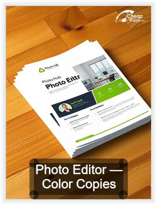 Photo Editor business card design sample