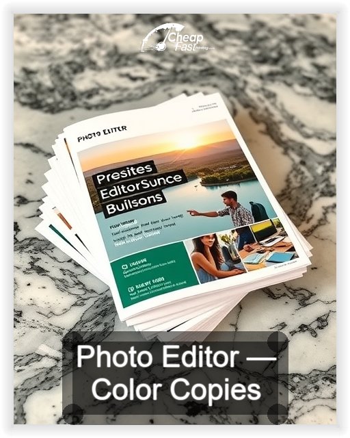 Photo Editor business card design sample