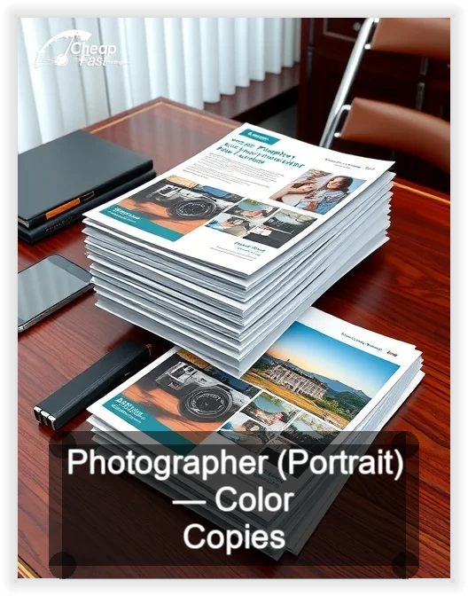 Photographer Portrait business card design sample