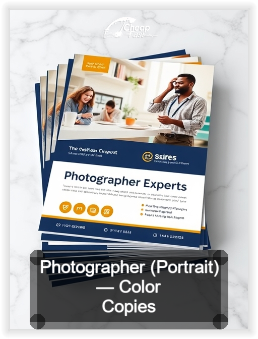Photographer Portrait business card design sample