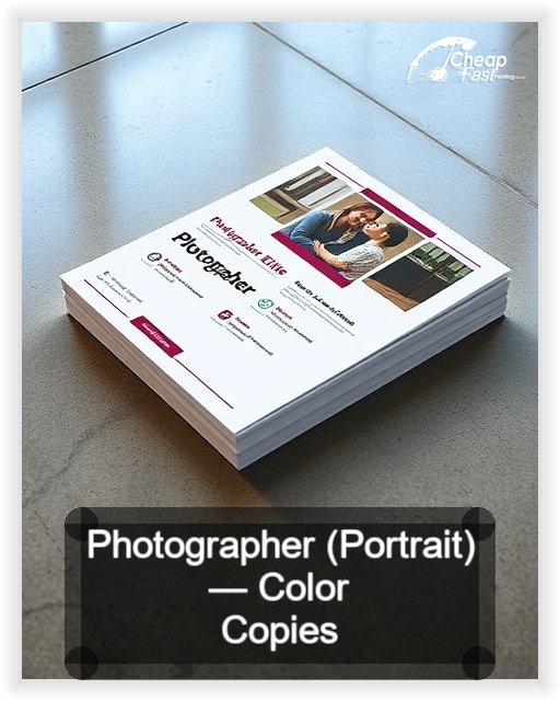 Photographer Portrait business card design sample