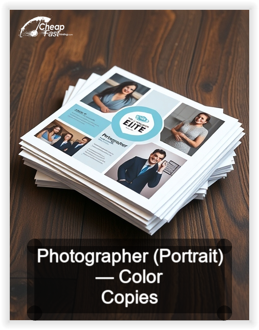 Photographer Portrait business card design sample