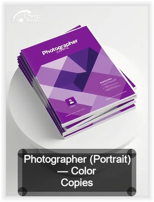 Photographer Portrait business card design sample