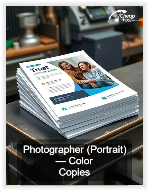 Photographer Portrait business card design sample