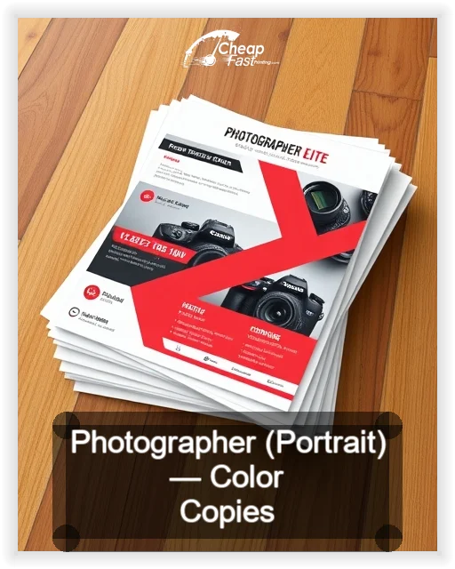 Photographer Portrait business card design sample