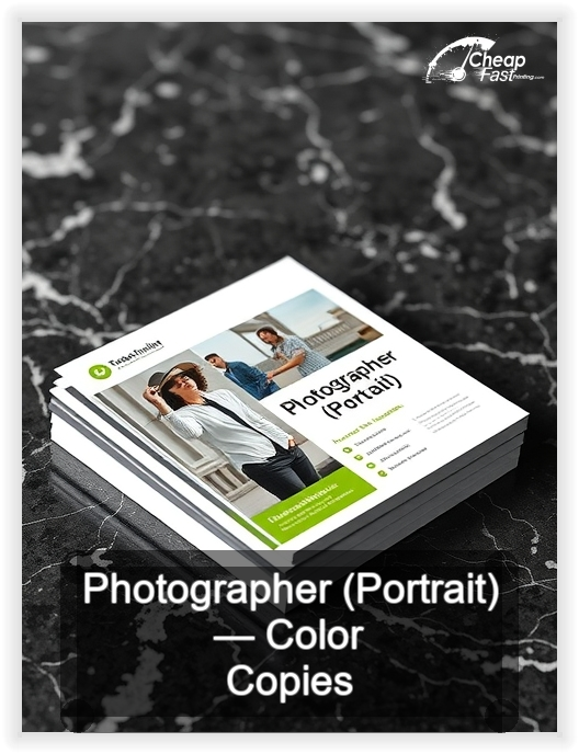 Photographer Portrait business card design sample