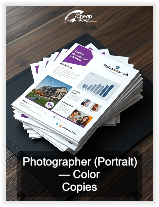 Photographer Portrait business card design sample