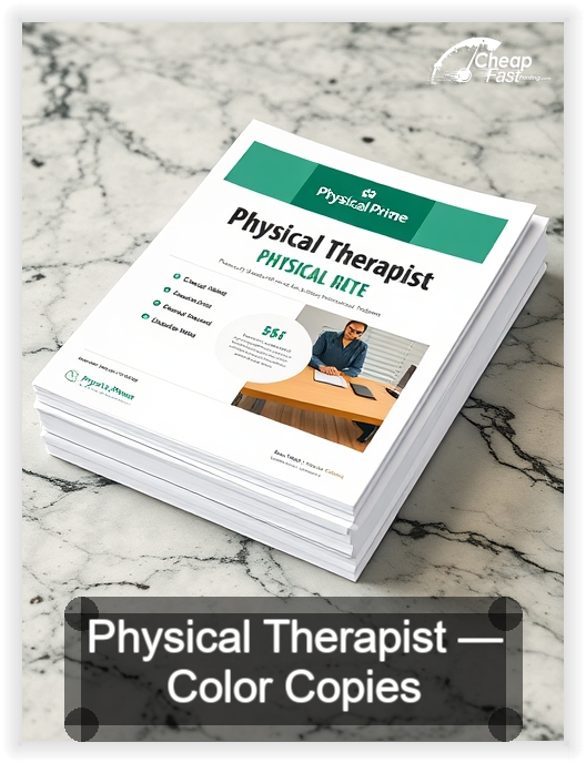 Physical Therapist business card design sample