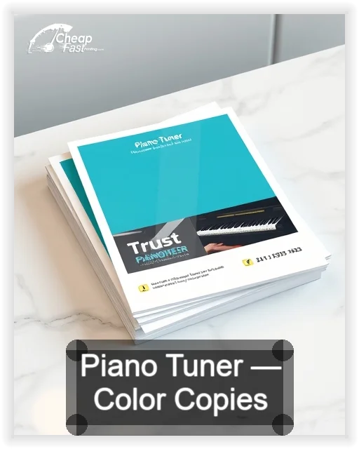 Piano Tuner business card design sample