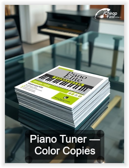 Piano Tuner business card design sample