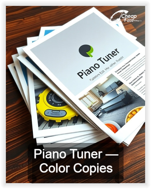 Piano Tuner business card design sample