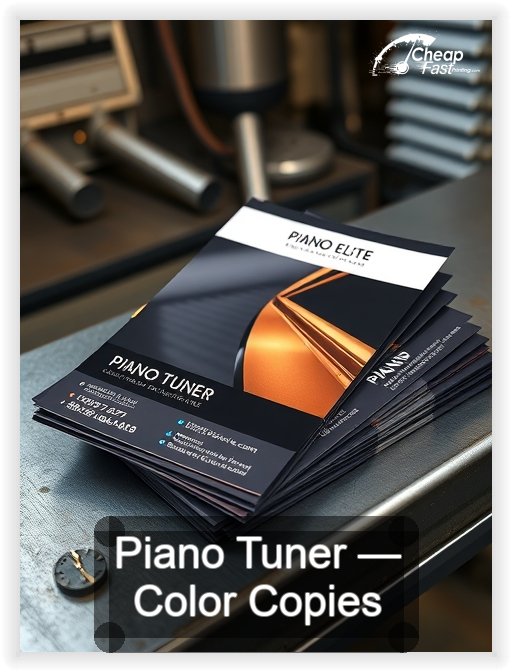 Piano Tuner business card design sample