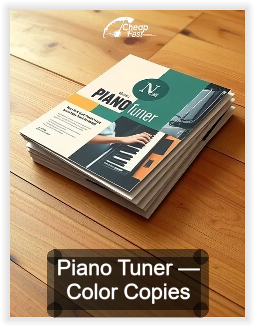 Piano Tuner business card design sample
