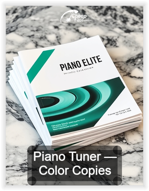 Piano Tuner business card design sample