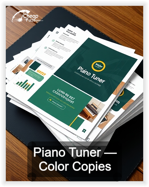 Piano Tuner business card design sample