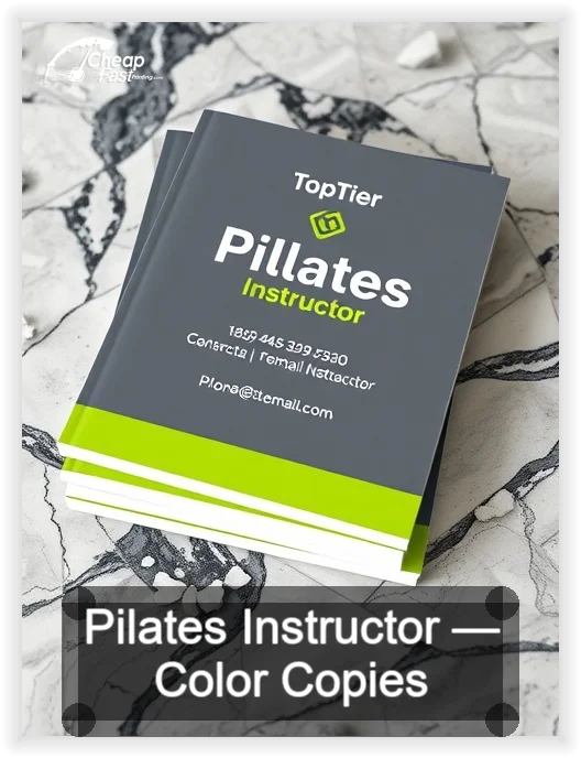 Pilates Instructor business card design sample