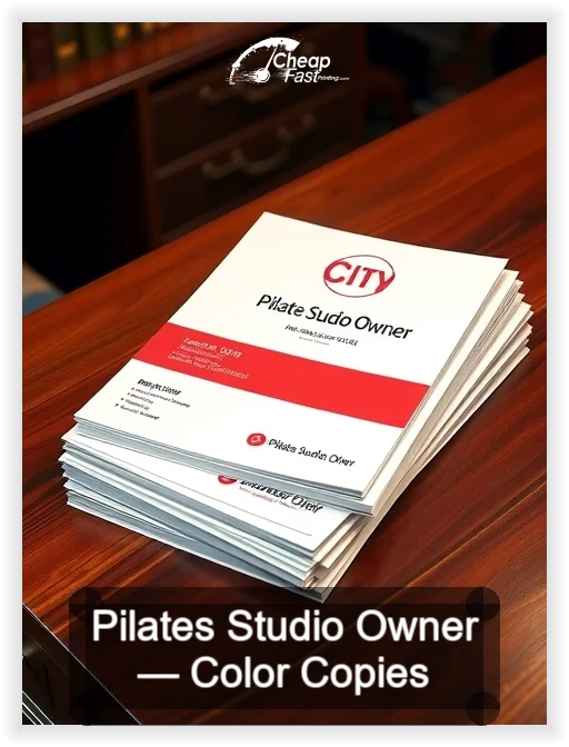 Pilates Studio Owner business card design sample