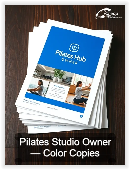 Pilates Studio Owner business card design sample