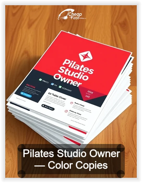Pilates Studio Owner business card design sample