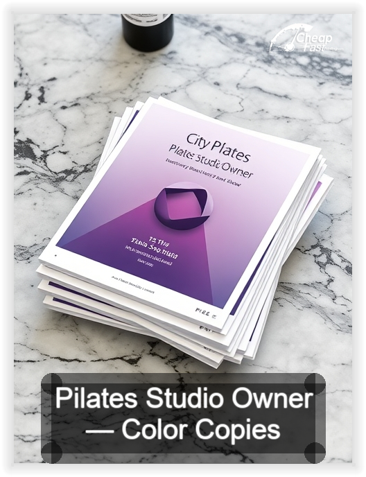 Pilates Studio Owner business card design sample