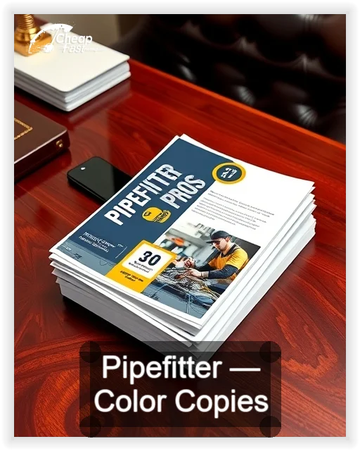 Pipefitter business card design sample