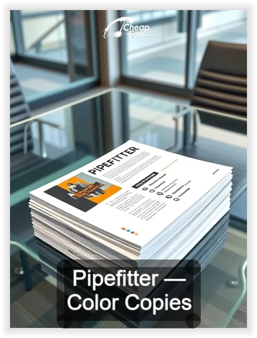Pipefitter business card design sample