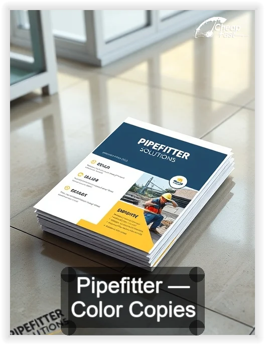 Pipefitter business card design sample