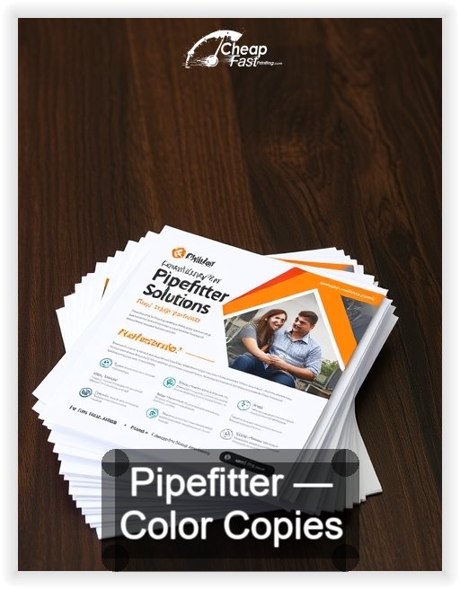 Pipefitter business card design sample