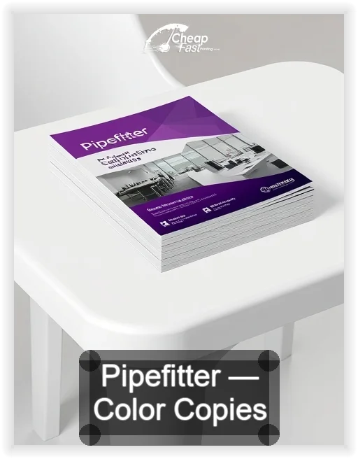 Pipefitter business card design sample