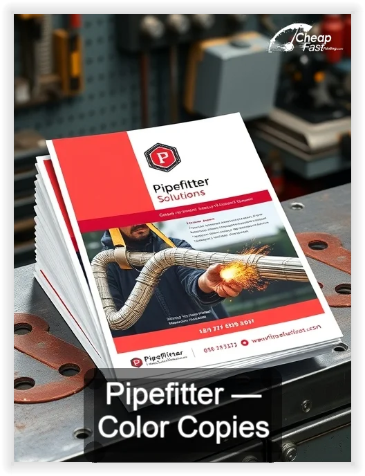 Pipefitter business card design sample