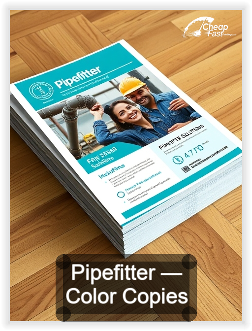 Pipefitter business card design sample