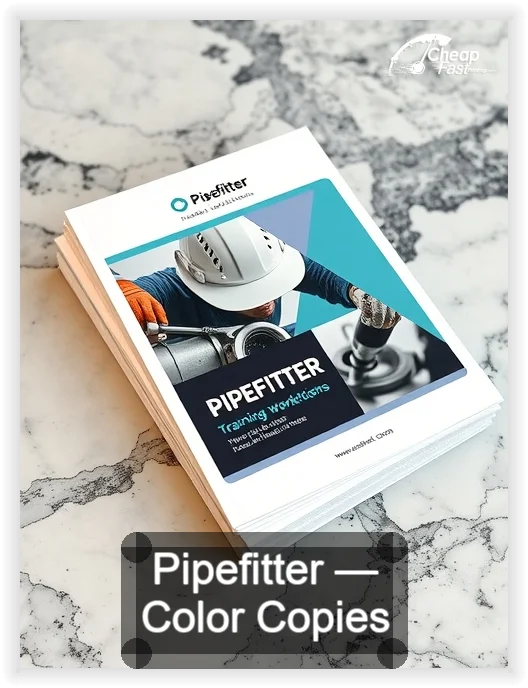 Pipefitter business card design sample