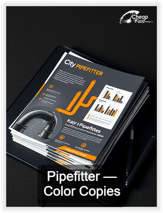 Pipefitter business card design sample