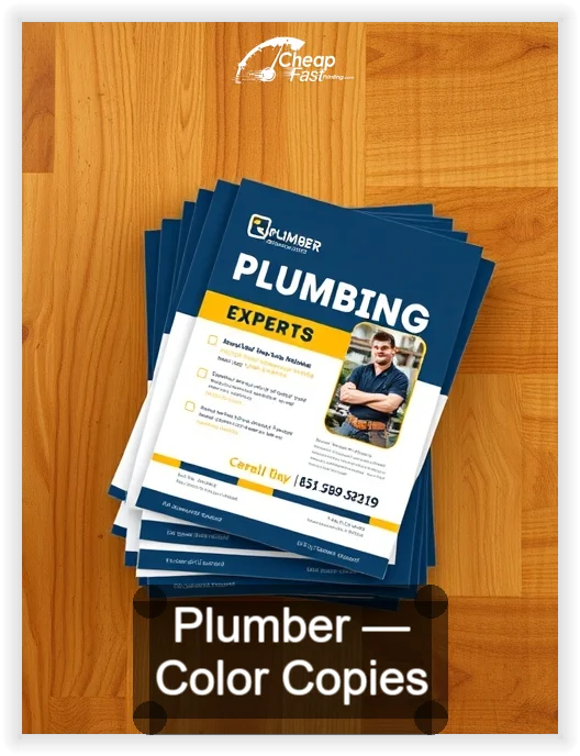 Plumber business card design sample