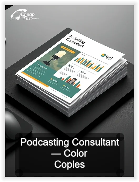 Podcasting Consultant business card design sample
