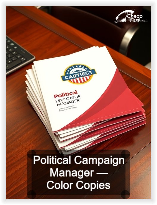 Political Campaign Manager business card design sample