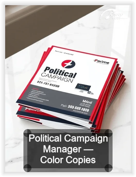 Political Campaign Manager business card design sample