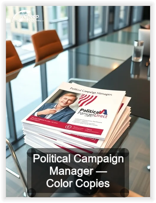 Political Campaign Manager business card design sample