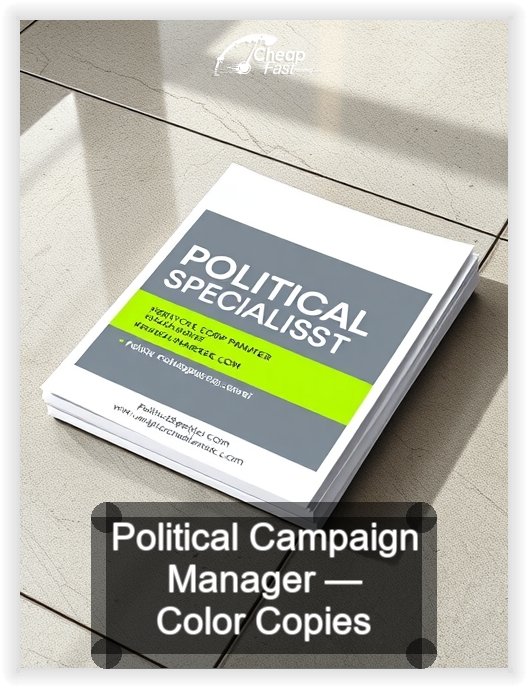 Political Campaign Manager business card design sample