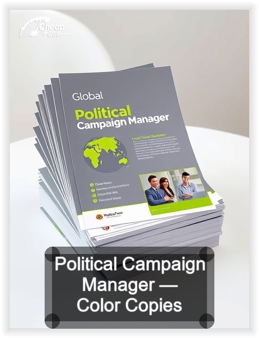 Political Campaign Manager business card design sample