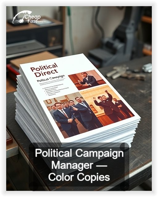 Political Campaign Manager business card design sample