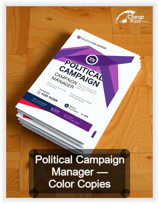 Political Campaign Manager business card design sample