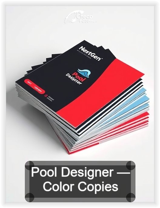 Pool Designer business card design sample
